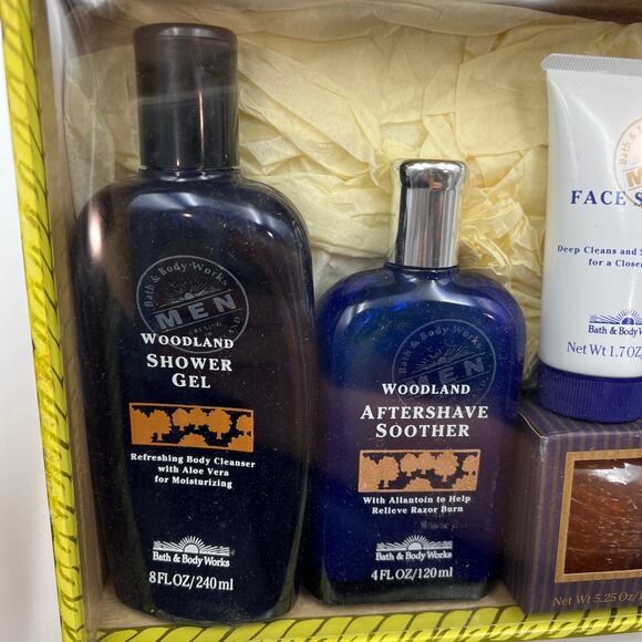 Bath & Body Works Men's Woodland Set Vintage 90s New RARE - Picture 3 of 14